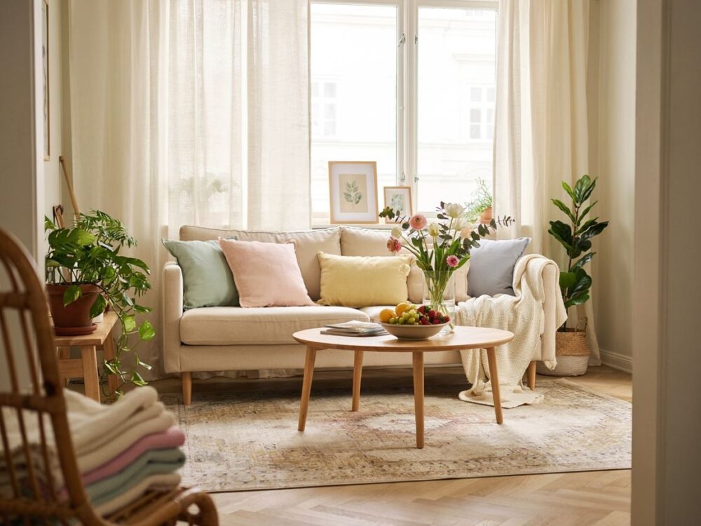 Wiosenna aranżacja salonu